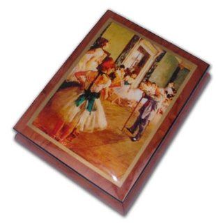 Ballerina Dance Lessons Theme Inlaid Ercolano Art Music Box (Magic