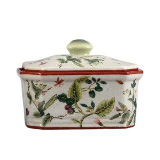 Cute Canton Leaf Pattern Covered Box, 9 x 7 x 6 (in