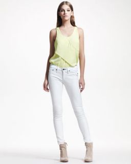 448Z Rag & Bone Airi Layered Top & The Hyde Leather Front Skinny