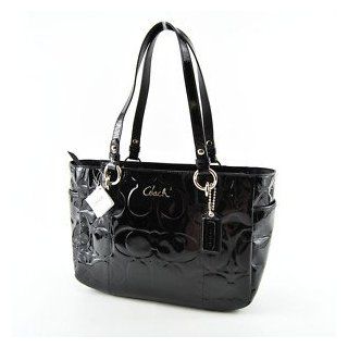 Coach Signature Embossed Logo Patent Leather Gallery Bag