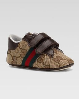 Z0RLJ Gucci Ace Double Strap Sneaker, Brown