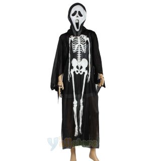 Hot Ghost Scream Movie Ghost Face Cloak Scary Adult Halloween Costume