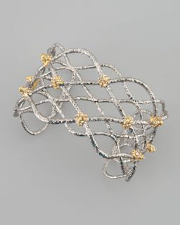 siyabona lattice cuff bracelet gunmetal $ 225