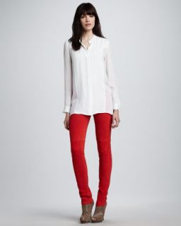 THE ROW Cotton Blouse With Front Neck Ties   