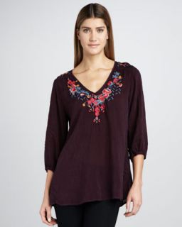 T5PH2 Johnny Was Collection Alexandra Embroidered Blouse, Womens