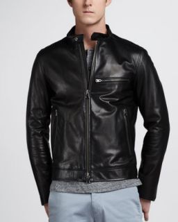 Theory Dex Quilted Leather Bomber Jacket   