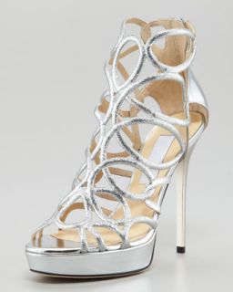 Silver Leather Sandal  