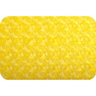 (EconoCuts®) Minky Cuddle Rosebuds Canary 58 to 60 Inch