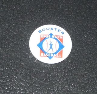 1960s PM10 Baseball Pin Button Coin Babe Ruth League Booster