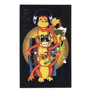 Drinking Monkeys   Black Light   Poster (23 x 35)