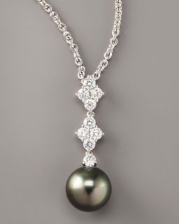 O5047 MIKIMOTO Black Pearl Pendant Necklace