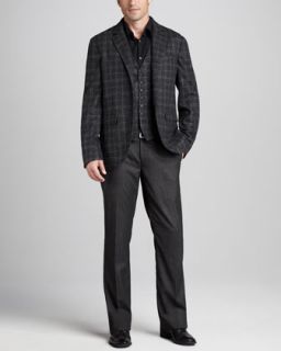 John Varvatos Check Sport Coat, Vest, Classic Fit Sport shirt & Wool