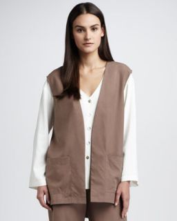  silk vest available in taupe $ 215 00 go silk long silk vest $ 215