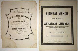 Mourning Lincoln Sheet Music Grp., inc. a favorite of his Civil War