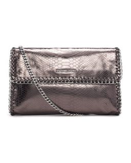 Oversize Chelsea Python Embossed Clutch Bag