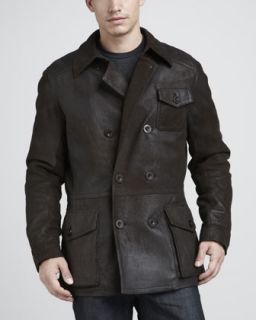 N1VGT UGG Australia Bolton Double Breasted Shearling Coat