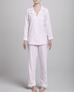 Z0V7F Oscar de la Renta Refined Comfort Flannel Pajamas, Pink