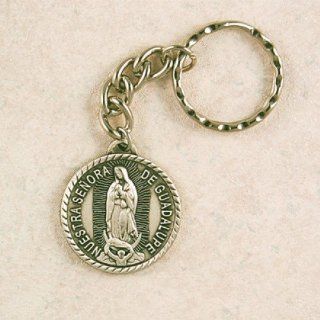 Pewter Ol Old Lady Guadalupe Keyring Key Rings Gift Religious Catholic