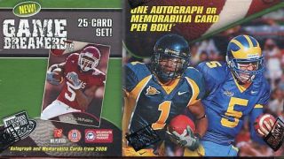 2008 Press Pass Gamebreakers NFL Auto or Mem Card Inc