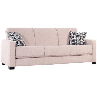 Handy Living Convert a Couch with Wavy Leaf Pillows, Cream