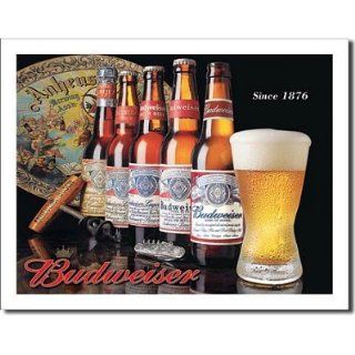 Budweiser History of Bud Beer Bottles Retro Vintage Tin