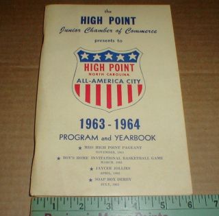 1963 1964 High Point Jr Chamber of Commerce Program Yearbook North