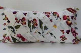 MacDougal Houston Floral Deco Pillow Ivory Pink 14x26