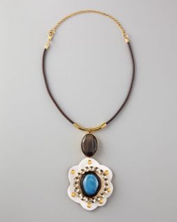 Y1ETQ Marni Leather Pendant Necklace