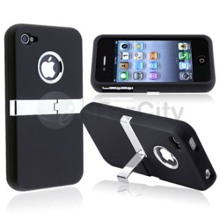 Chrome Stand Hard Case Cover Skin for iPhone 4S 4G 4GS Verizon
