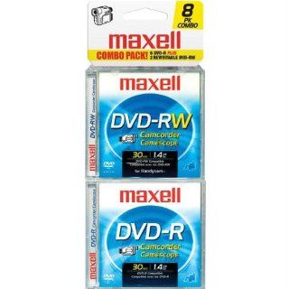 8cm DVD R/RW Camcorder   6 Pack DVD R + 2 Pack DVD RW