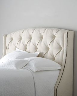 44KZ Bernhardt Rami Wing Tufted Headboard