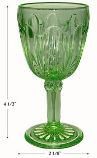 hocking green colonial 4 1 2 wine goblet