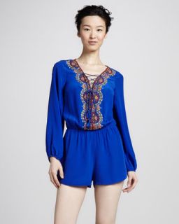  available in blue $ 319 00 renzo and kai beaded short jumpsuit