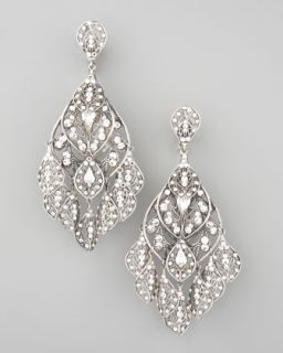 Rhodium Plated Crystal Earrings  