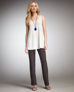 Eileen Fisher Washable Stretch Crepe Boot Cut Pants   