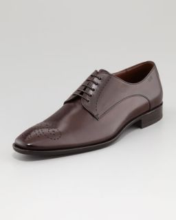 celebio perforated leather lace up brown $ 395