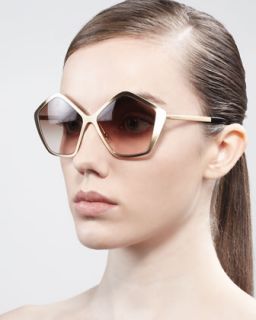 miu miu pentagon metal sunglasses havana $ 390