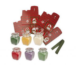 Set of 6 8.75 oz. Soy Holiday Candles w/ Gift Boxes byValerie