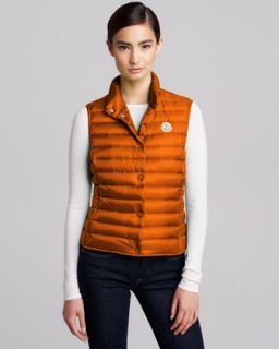 moncler quilted puffer vest orange $ 490