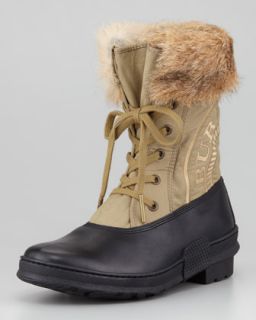  boot available in dark sand natural $ 495 00 burberry lace up