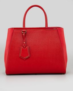 2Jours Saffiano Medium Tote Bag, Red