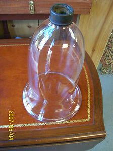 Antique Large Collectible Glass Cloche Industrial Glass Shade Showcase
