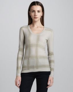 burberry london check print cashmere sweater $ 595