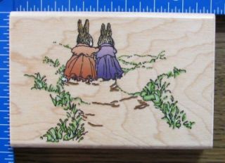 Holly Pond Hill Rubber Stamp Bunny Rabbit Friends Signed by Artist New