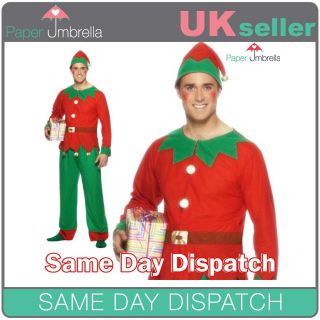  Fancy Dress Costume Santas Helper Red Green Christmas Outfit