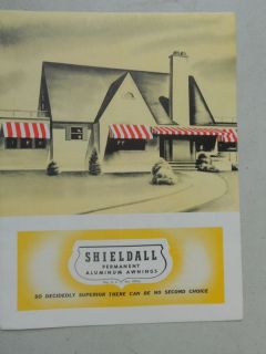 Vintage Shieldall Aluminum Awnings House Architectural Catalog C 1940s