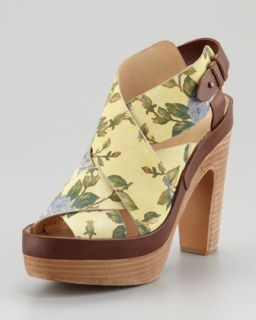 sloane floral platform sandal canary $ 575