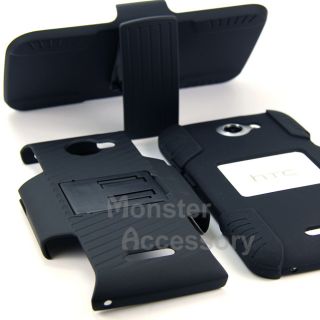 Black Rhino Kickstand Hybrid Case + Holste for HTC ONE X AT&T