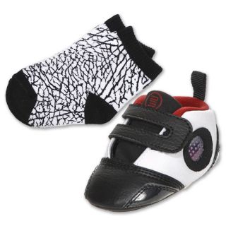 Air Jordan 2010 Crib Shoe Black/White/Varsity Red