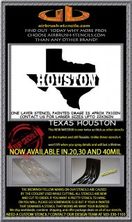 Houston Texas State Airbrush Stencil Template Harley Paint New Design